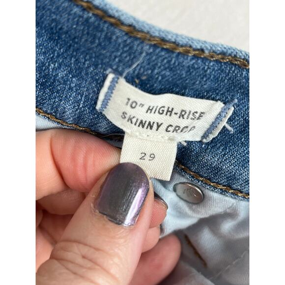 Madewell 10" High-Rise skinny crop jeans, size 29 - Picture 3 of 11